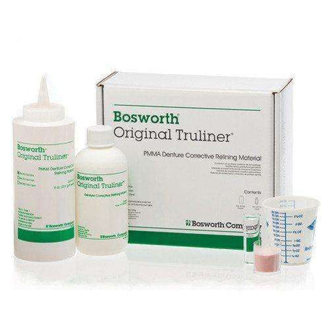 Original Truliner - Bulk Kit, Pink. PMMA Denture Corrective Relining Material: 1 Lb. (454g) Powder and 8 oz. (236ml) Liquid.